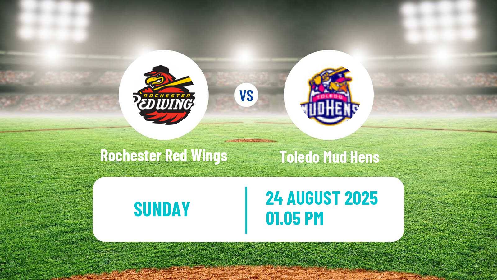 Baseball IL Rochester Red Wings - Toledo Mud Hens