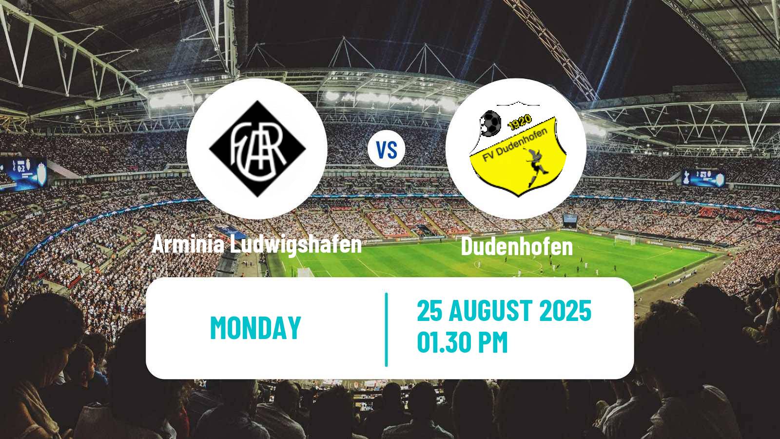 Soccer German Oberliga Rheinland-Pfalz/Saar Arminia Ludwigshafen - Dudenhofen