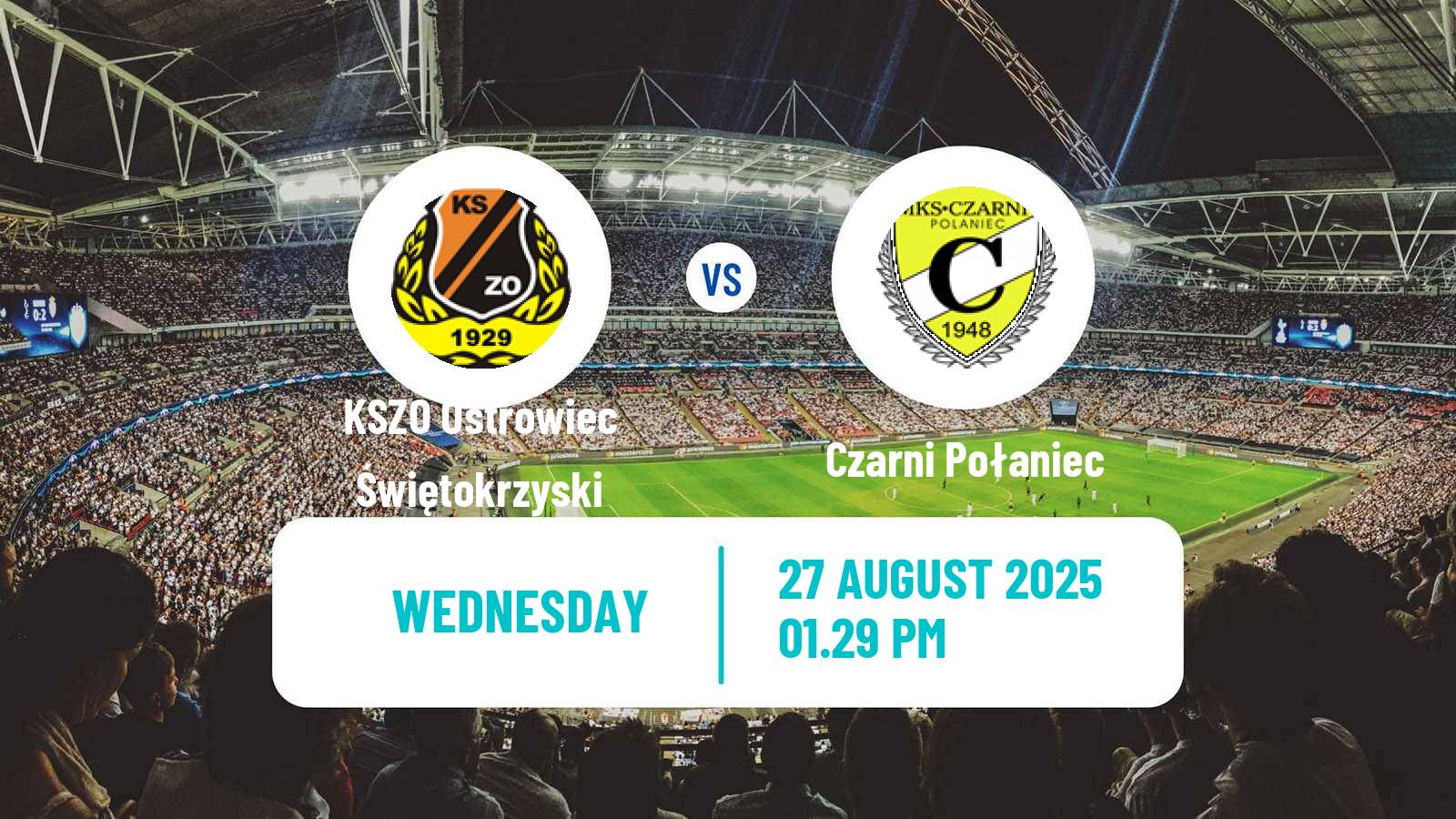 Soccer Polish Division 3 - Group IV KSZO Ostrowiec Świętokrzyski - Czarni Połaniec