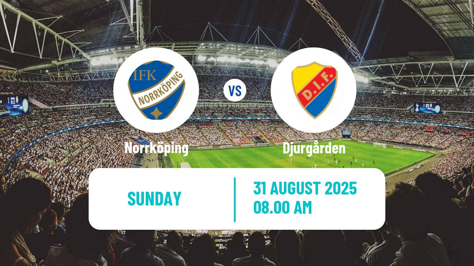 Soccer Swedish Allsvenskan Norrköping - Djurgården