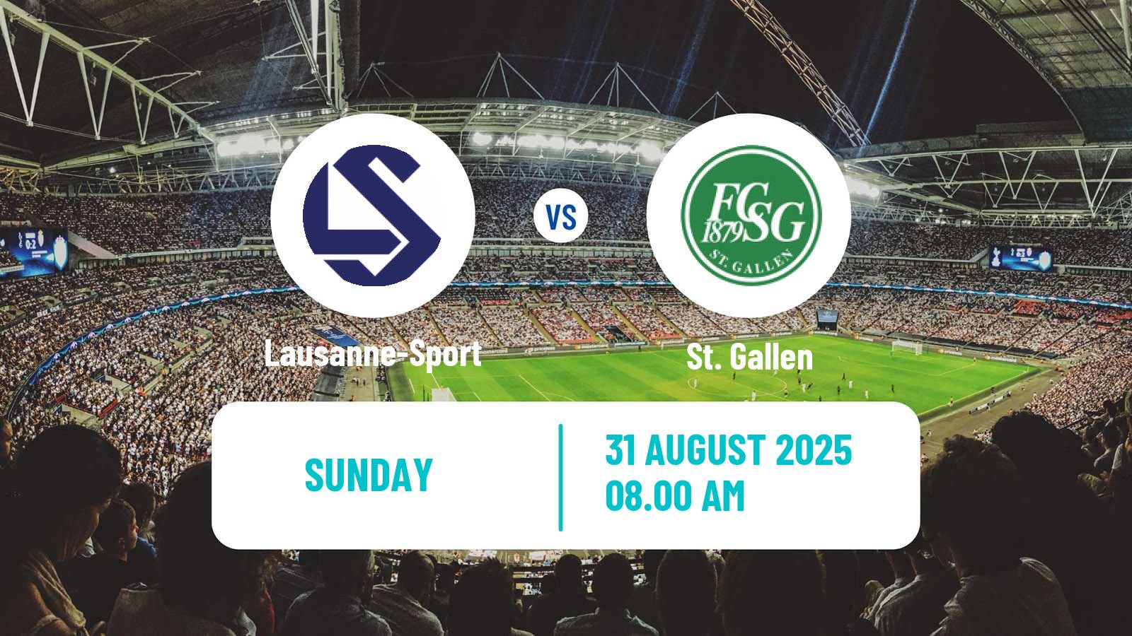 Soccer Swiss Super League Lausanne-Sport - St. Gallen