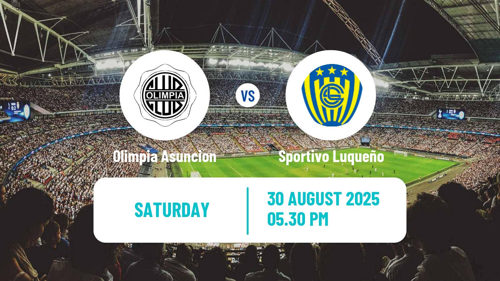 Soccer Paraguayan Primera Division Olimpia Asuncion - Sportivo Luqueño