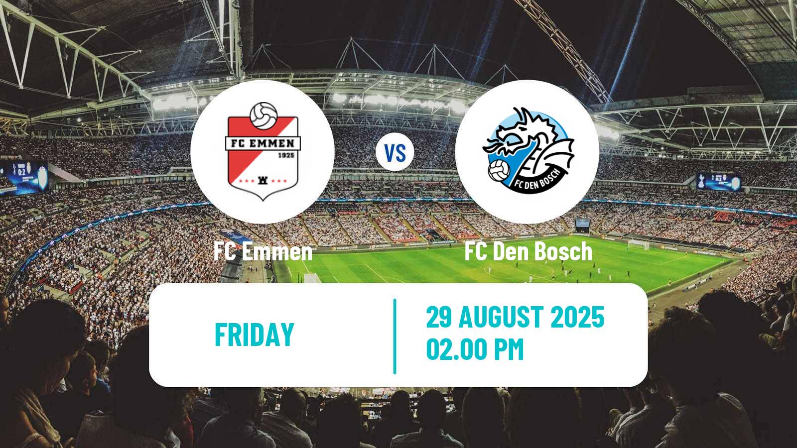 Soccer Dutch Eerste Divisie Emmen - Den Bosch