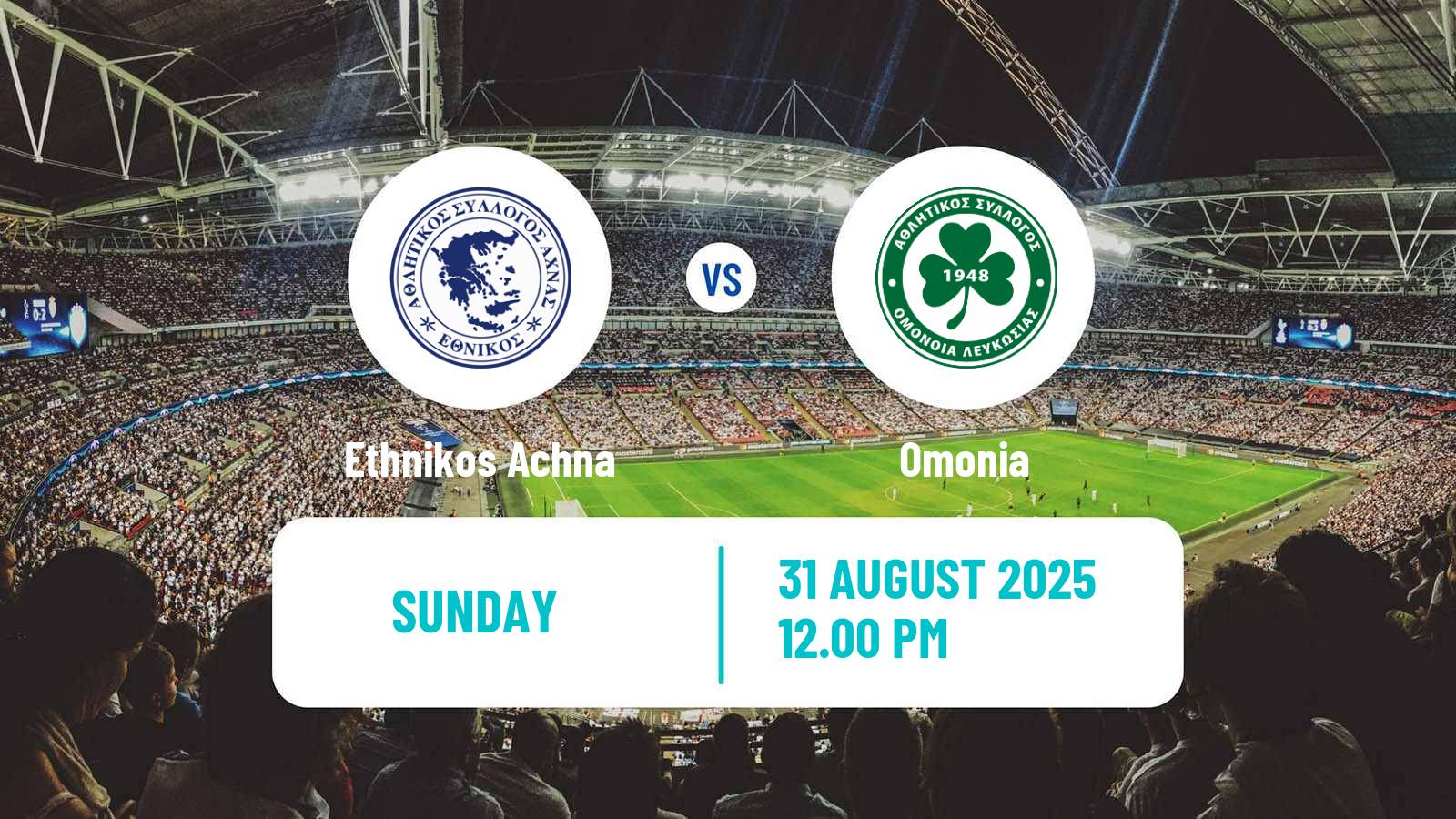 Soccer Cypriot First Division Ethnikos Achna - Omonia