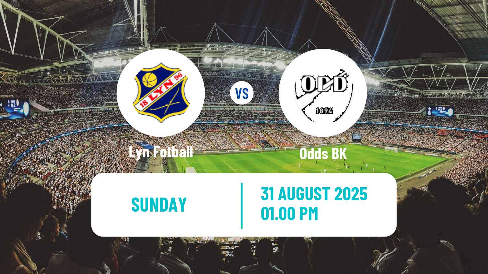 Soccer Norwegian Adeccoligaen Lyn - Odd