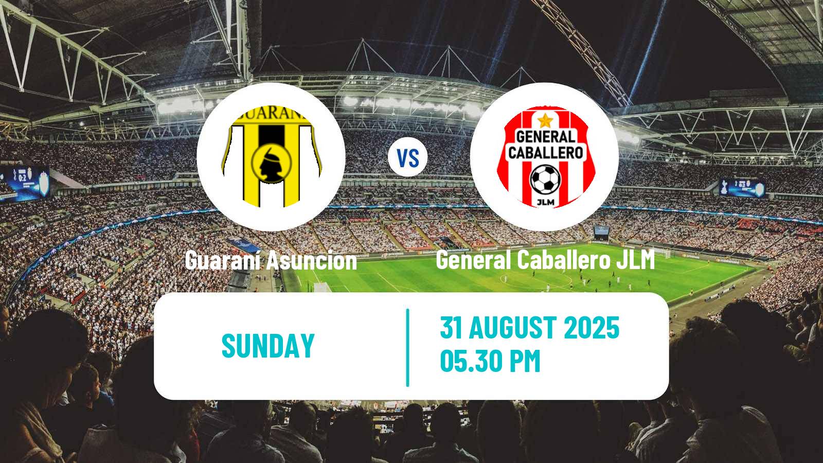 Soccer Paraguayan Primera Division Guaraní Asuncion - General Caballero JLM