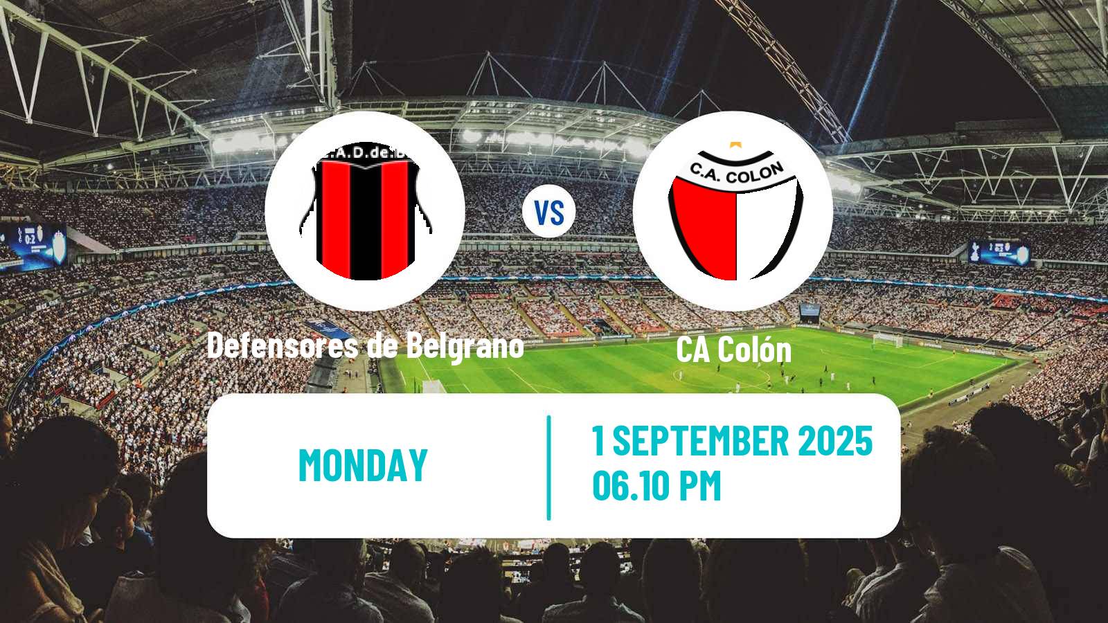 Soccer Argentinian Primera Nacional Defensores de Belgrano - Colón