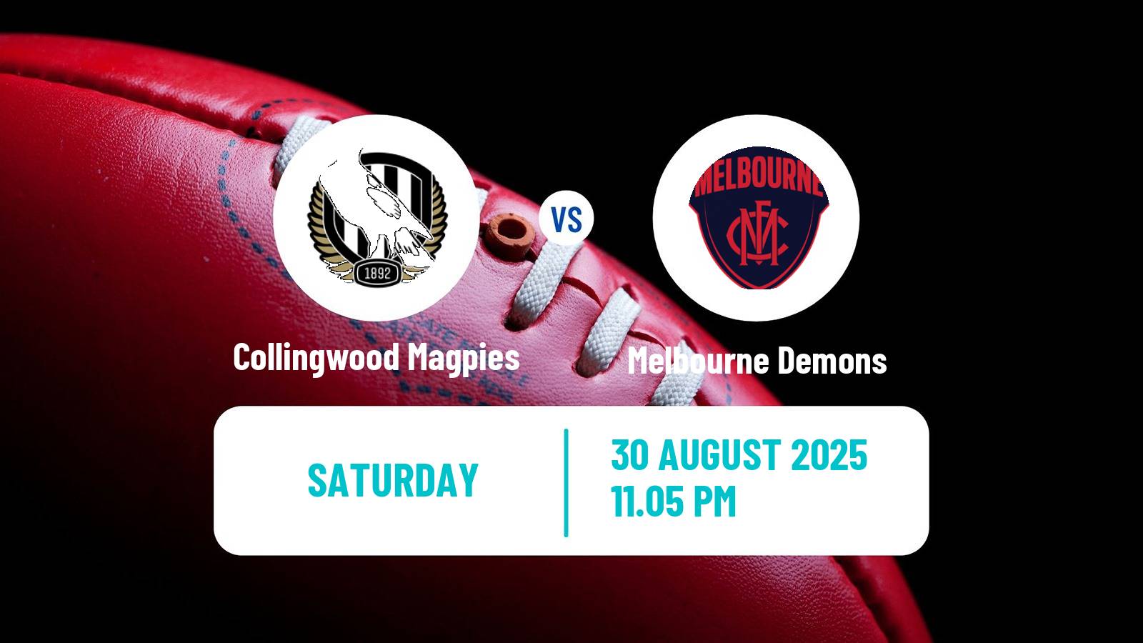 Aussie rules AFL Women Collingwood Magpies - Melbourne Demons
