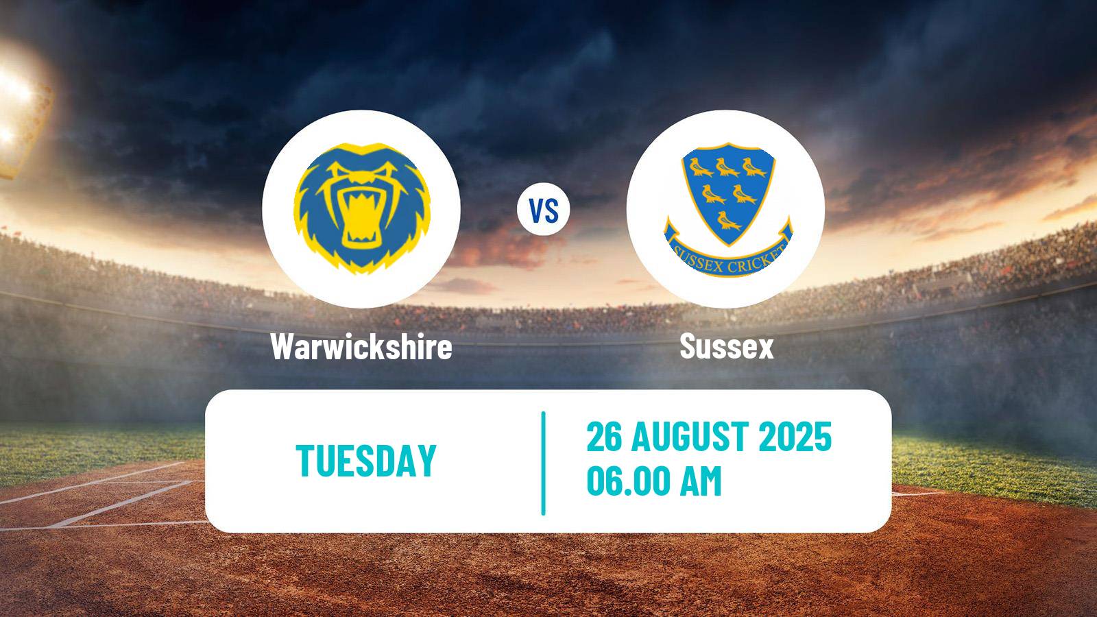 Cricket Royal London One-Day Cup Warwickshire - Sussex