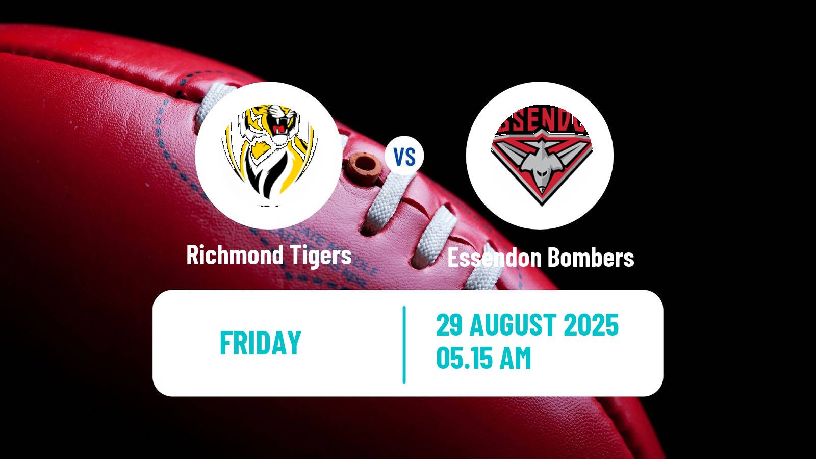 Aussie rules AFL Women Richmond Tigers - Essendon Bombers