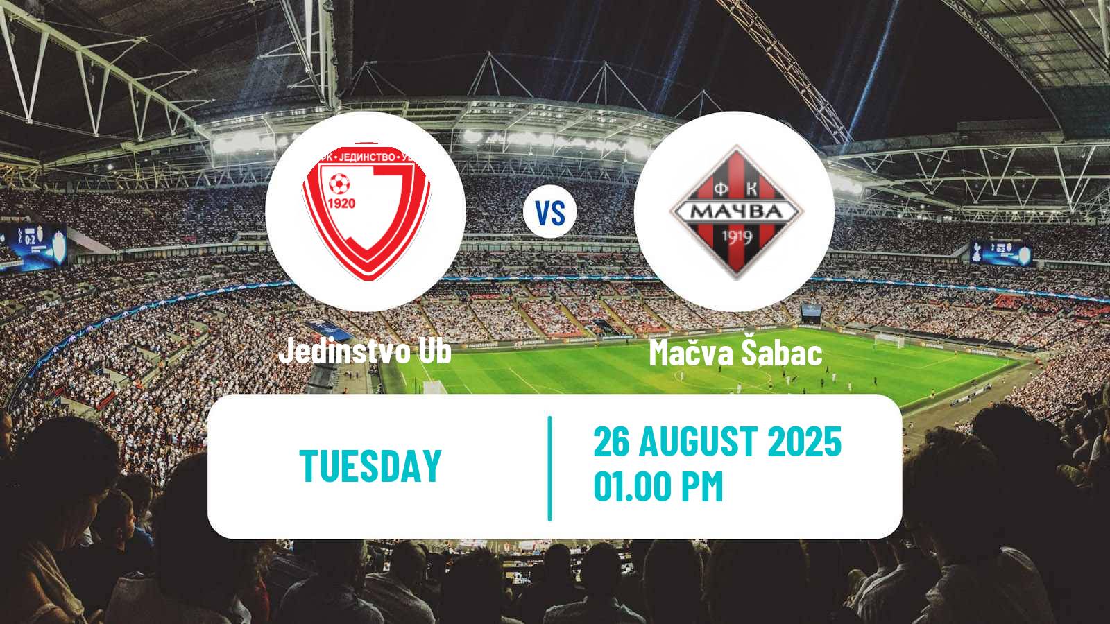 Soccer Serbian Prva Liga Jedinstvo Ub - Mačva Šabac