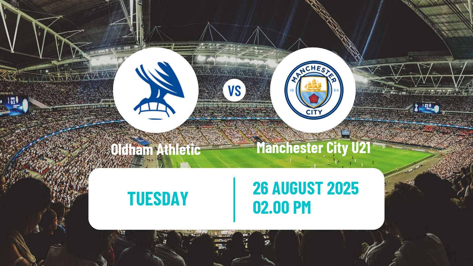 Soccer English EFL Trophy Oldham Athletic - Manchester City U21