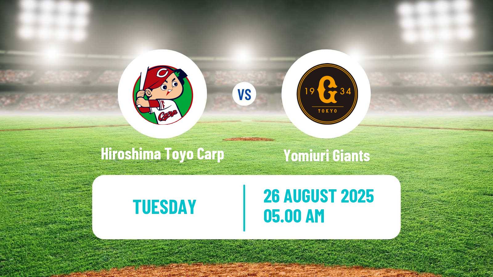 Baseball NPB Hiroshima Toyo Carp - Yomiuri Giants