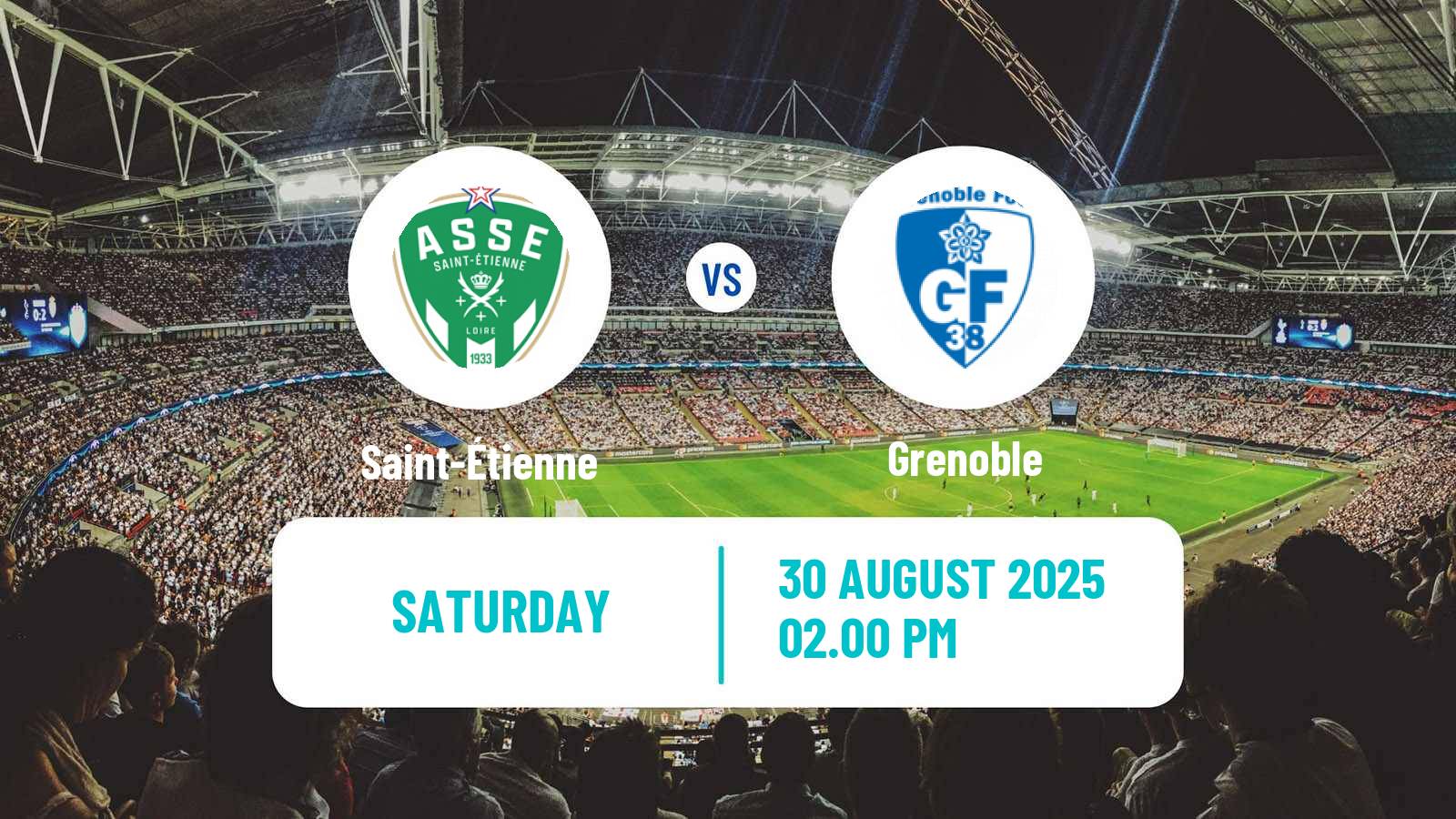 Soccer French Ligue 2 Saint-Étienne - Grenoble