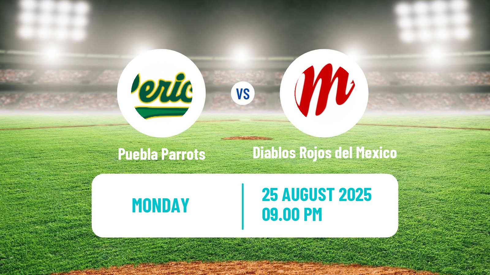 Baseball LMB Puebla Parrots - Diablos Rojos del Mexico