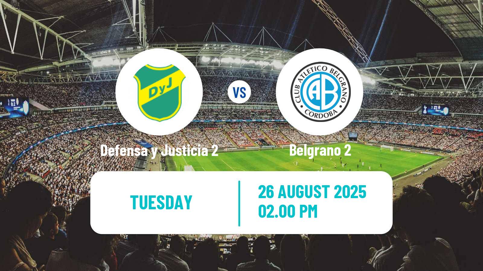 Soccer Argentinian Reserve League Defensa y Justicia 2 - Belgrano 2