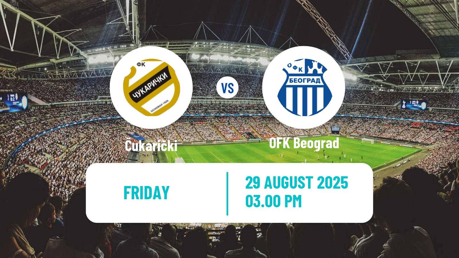 Soccer Serbian Superliga Čukarički - OFK Beograd