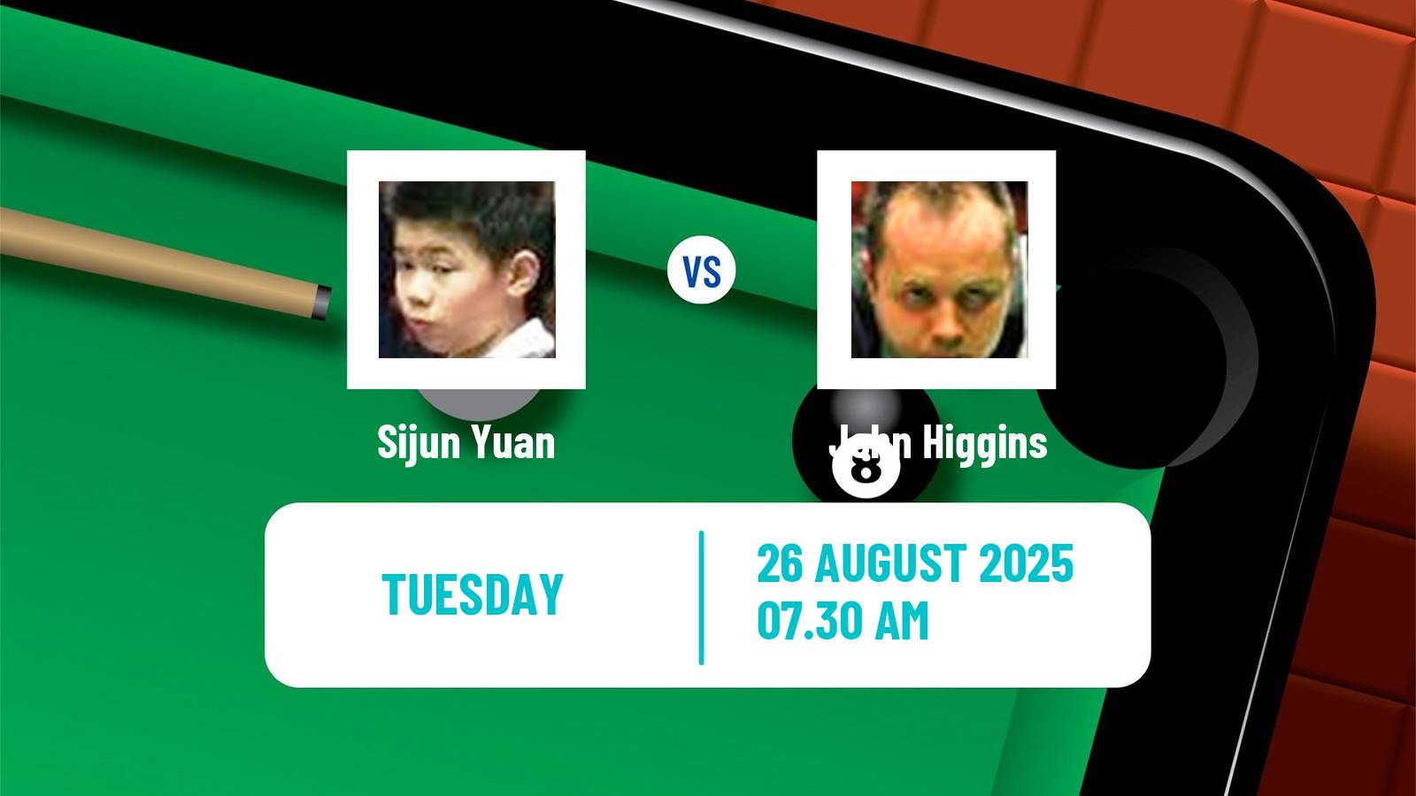 Snooker Wuhan Open Sijun Yuan - John Higgins