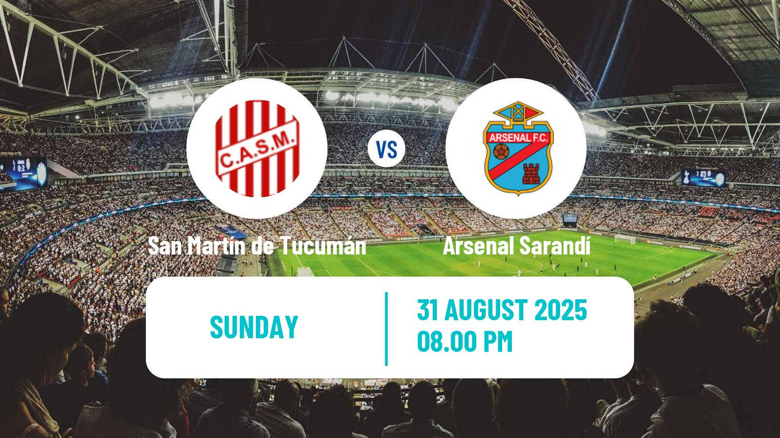 Soccer Argentinian Primera Nacional San Martín de Tucumán - Arsenal Sarandí