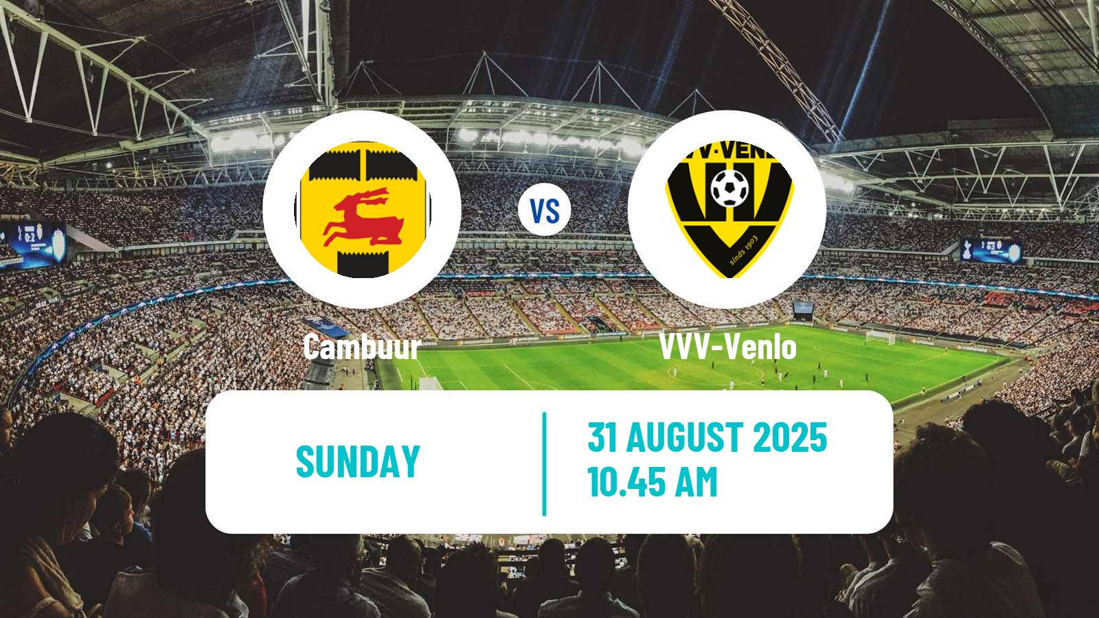 Soccer Dutch Eerste Divisie Cambuur - VVV-Venlo