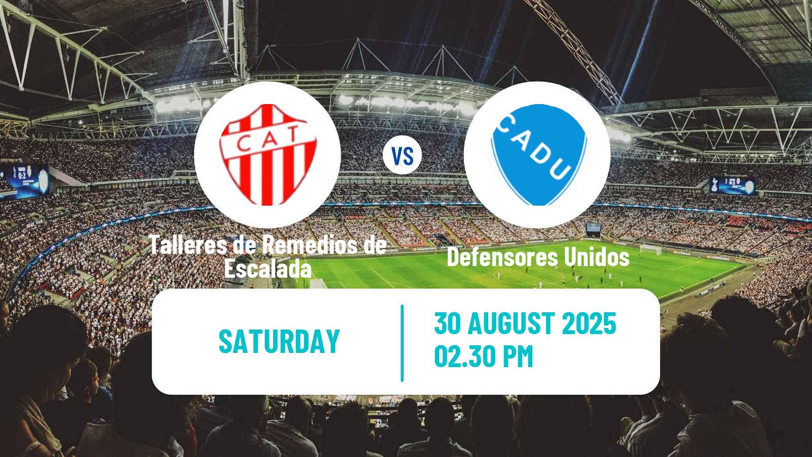 Soccer Argentinian Primera Nacional Talleres de Remedios de Escalada - Defensores Unidos