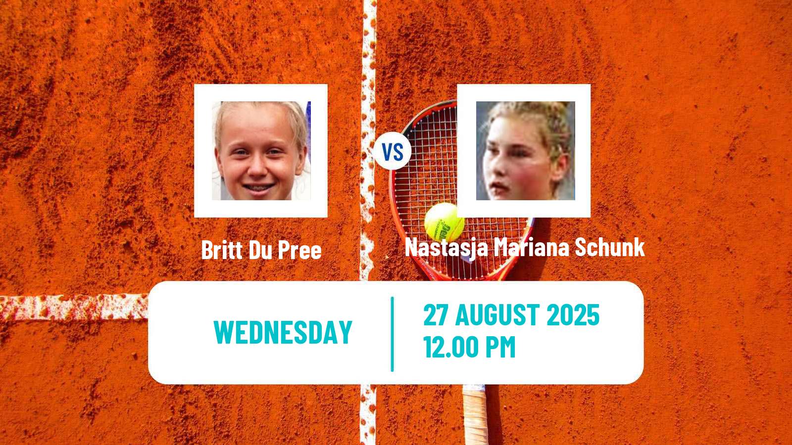 Tennis ITF W50 Oldenzaal Women Britt Du Pree - Nastasja Mariana Schunk