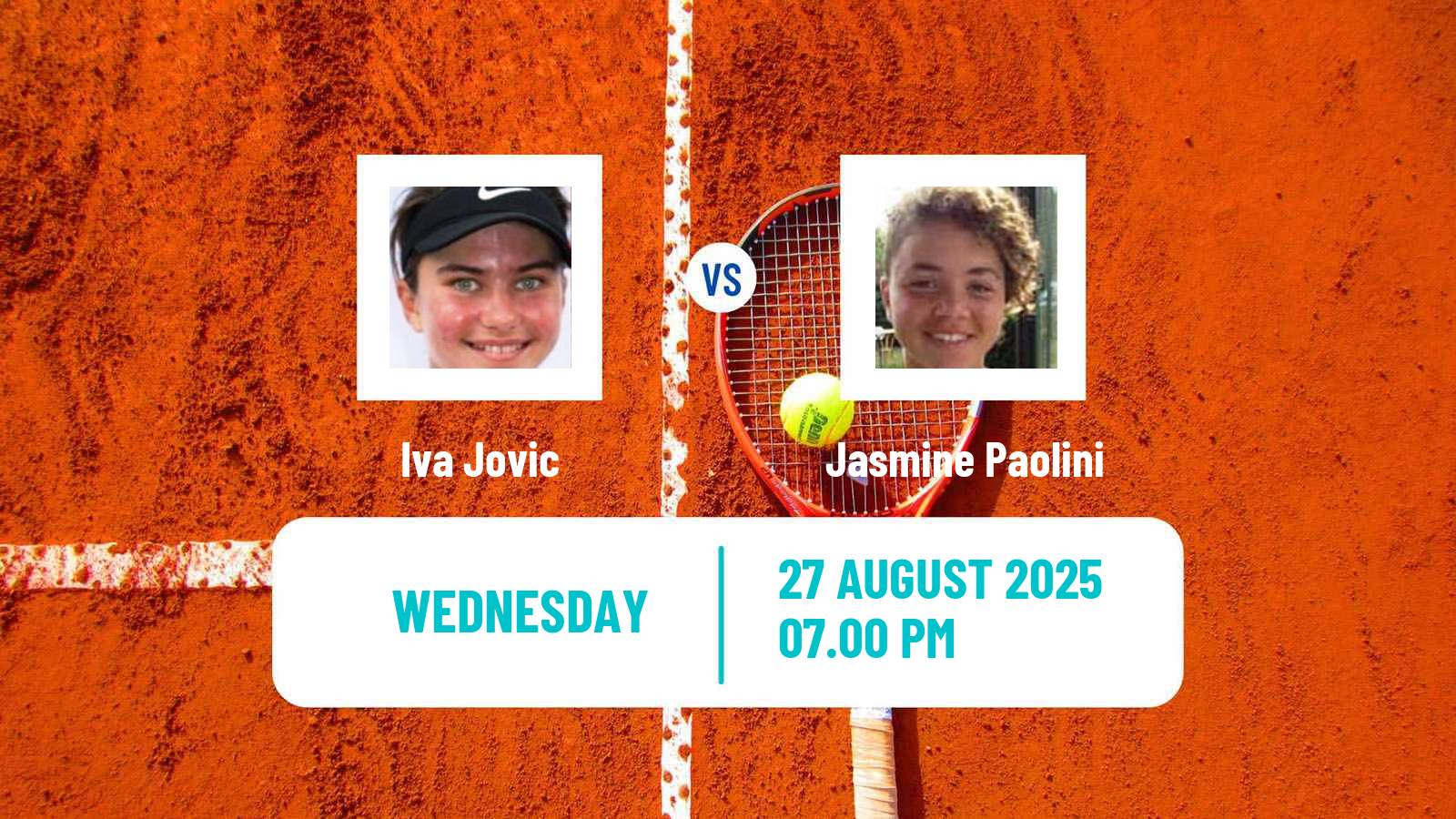 Tennis WTA US Open Iva Jovic - Jasmine Paolini
