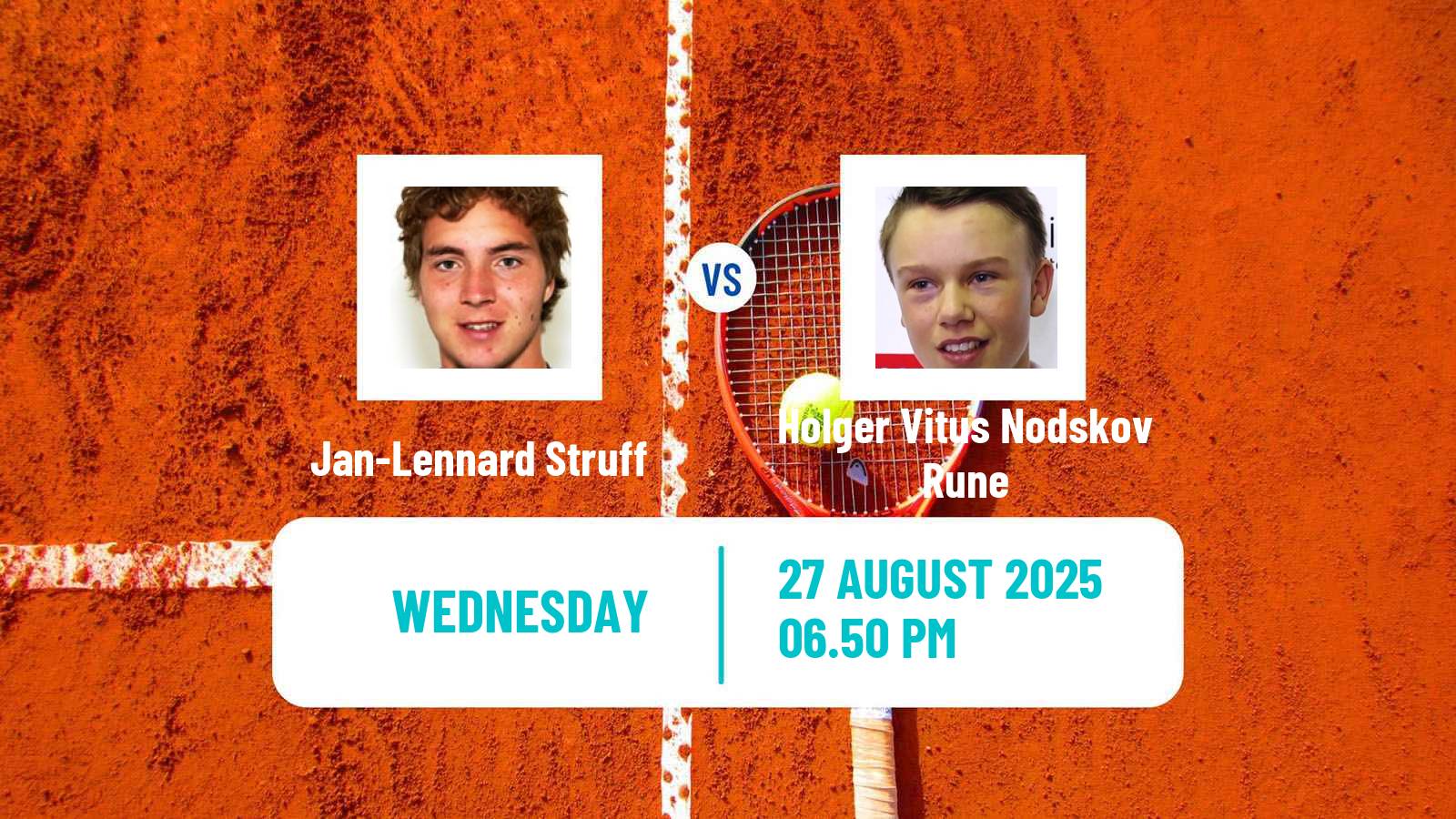 Tennis ATP US Open Jan-Lennard Struff - Holger Vitus Nodskov Rune