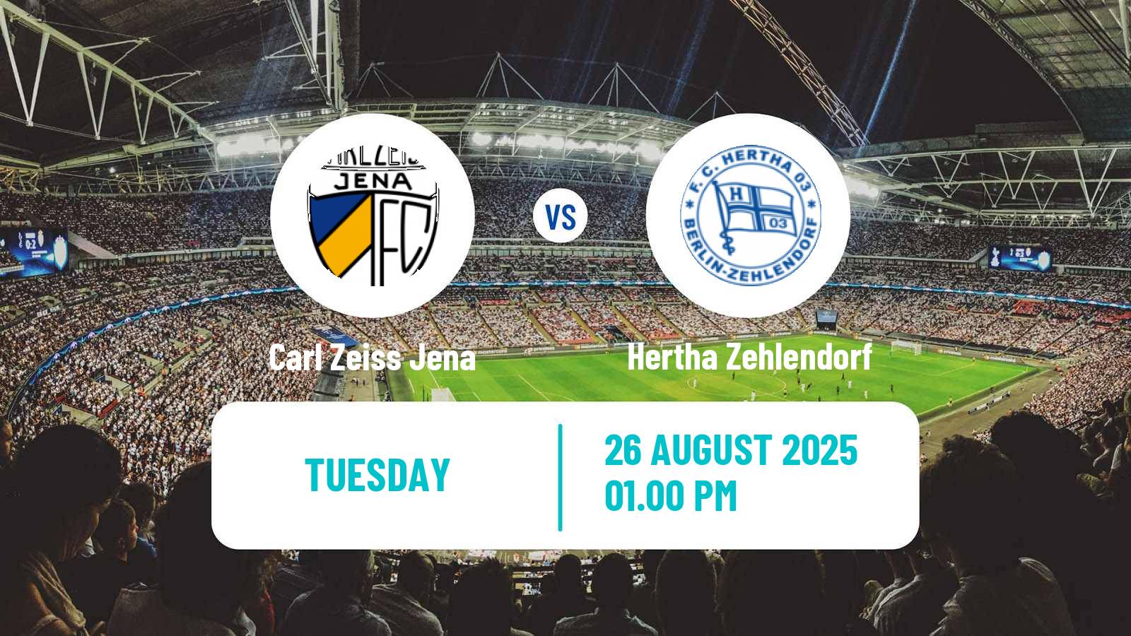 Soccer German Regionalliga Nordost Carl Zeiss Jena - Hertha Zehlendorf
