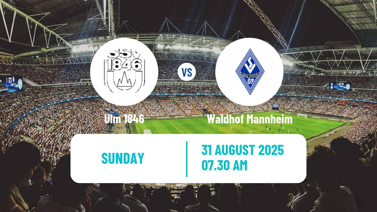 Soccer German 3 Bundesliga Ulm 1846 - Waldhof Mannheim