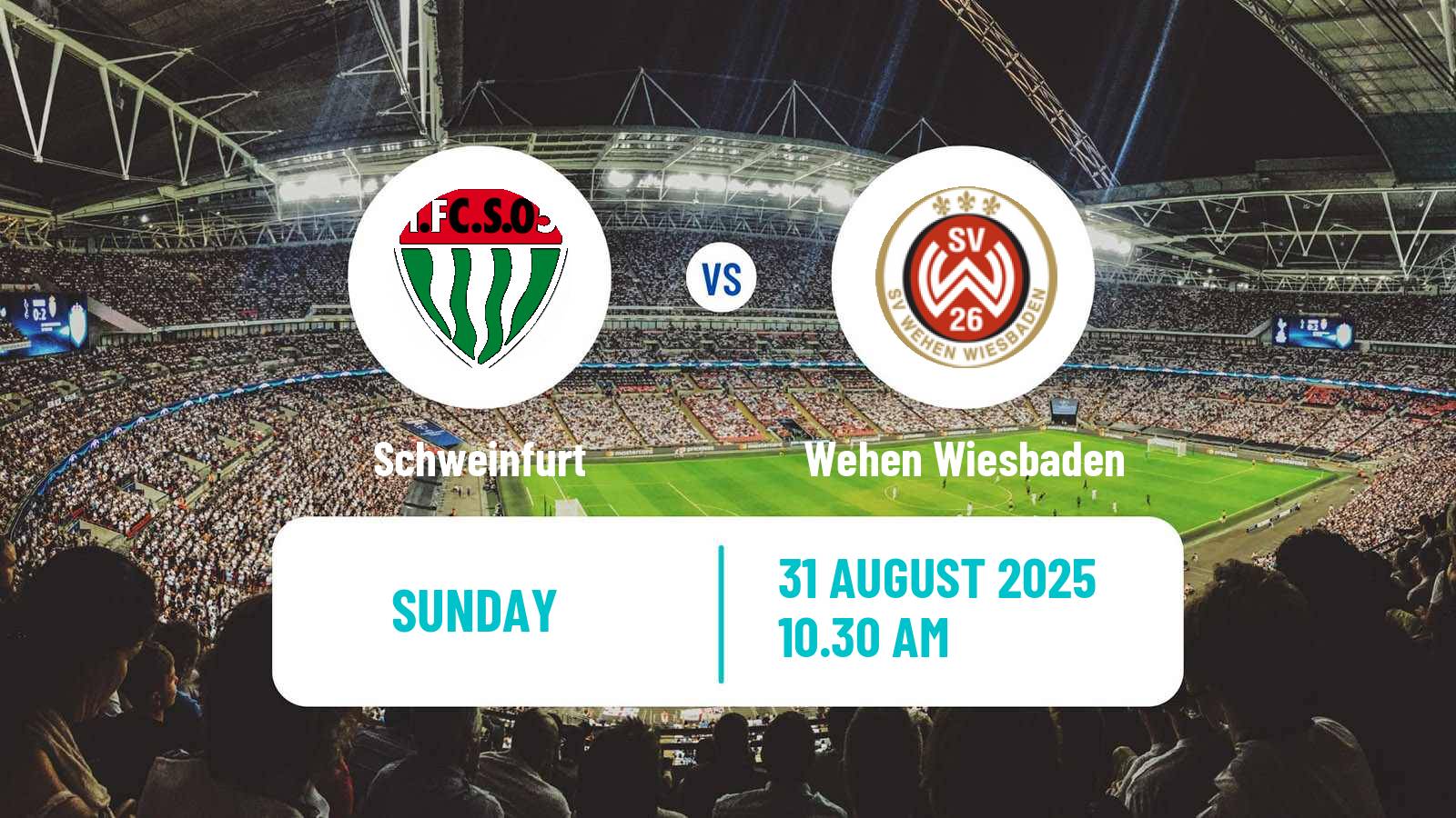 Soccer German 3 Bundesliga Schweinfurt - Wehen Wiesbaden