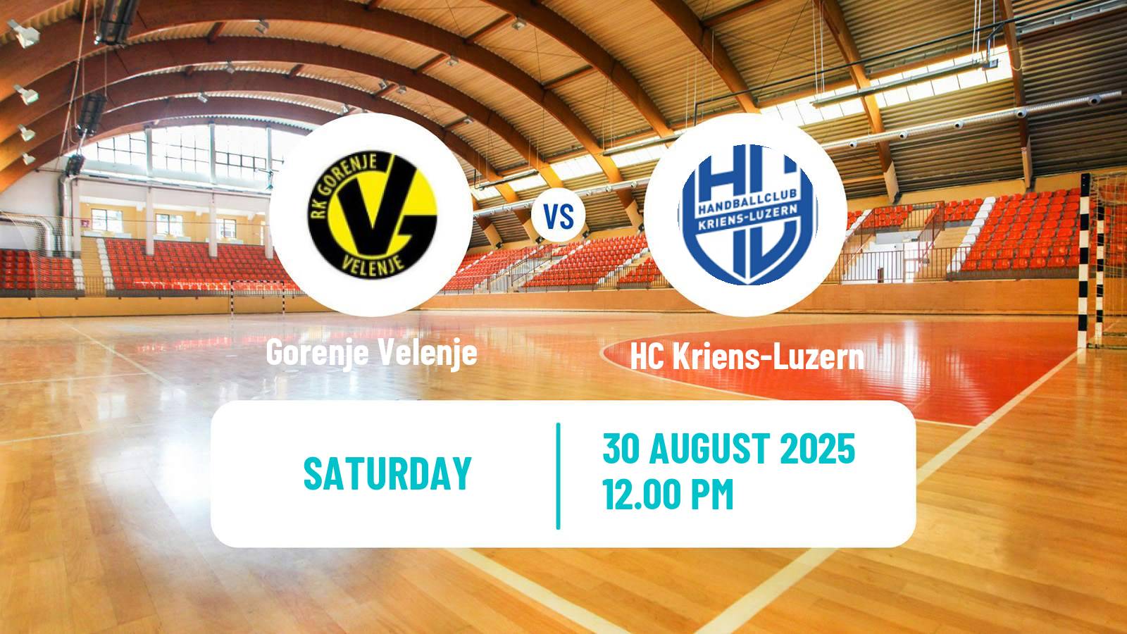 Handball EHF European League Gorenje Velenje - HC Kriens-Luzern