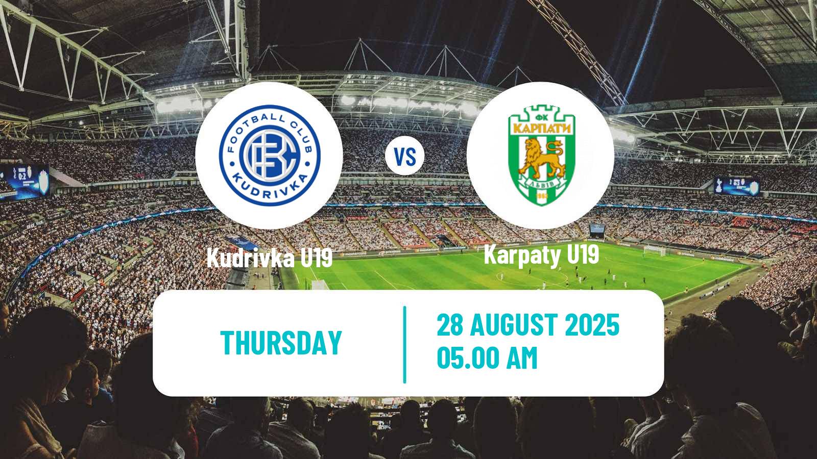 Soccer Ukrainian U19 League Kudrivka U19 - Karpaty U19