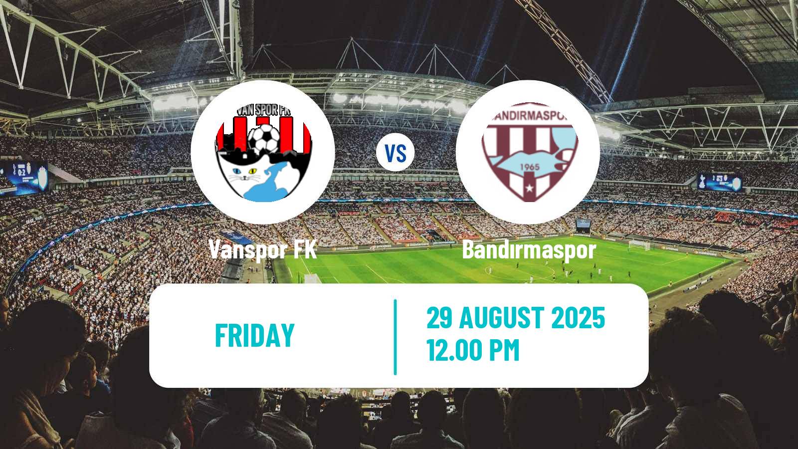 Soccer Turkish First League Vanspor - Bandırmaspor