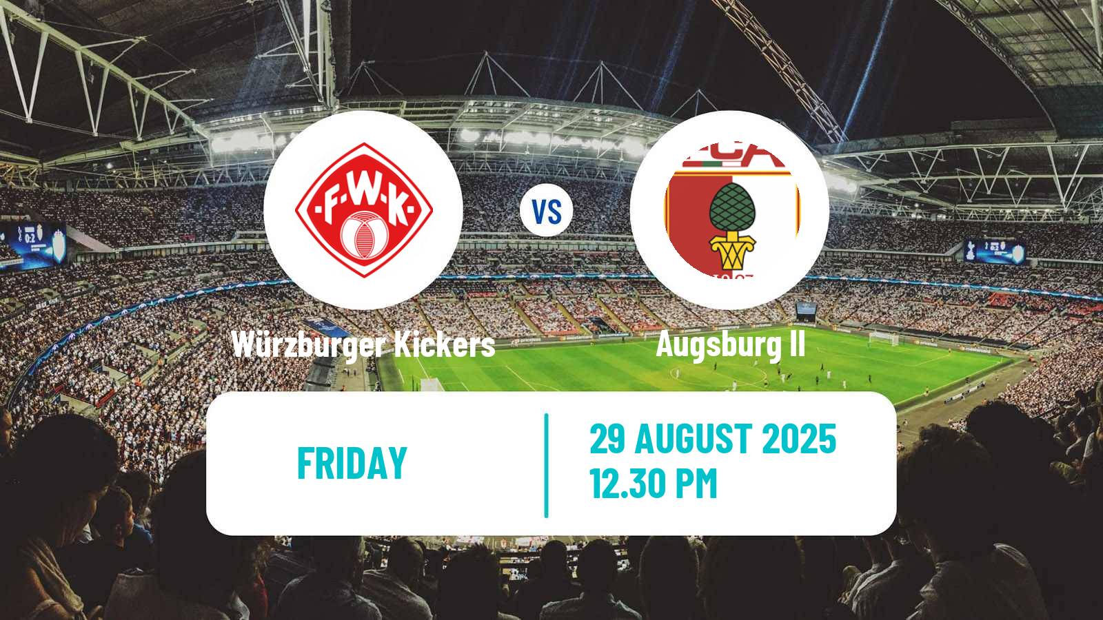 Soccer German Regionalliga Bayern Würzburger Kickers - Augsburg II