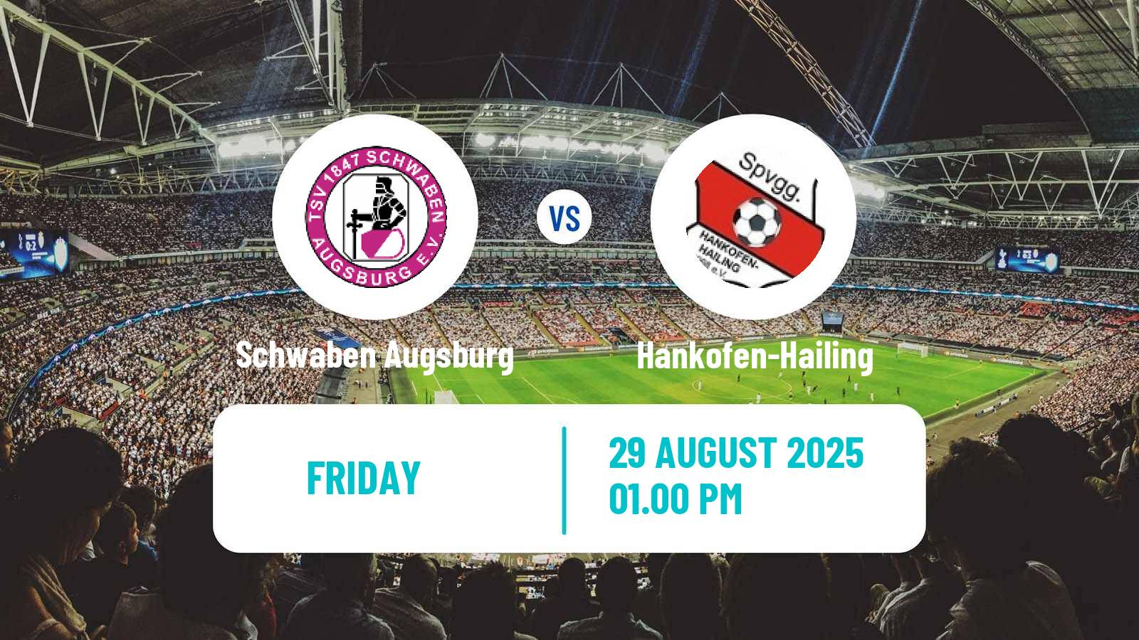 Soccer German Regionalliga Bayern Schwaben Augsburg - Hankofen-Hailing
