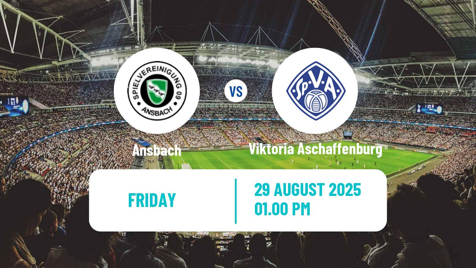 Soccer German Regionalliga Bayern Ansbach - Viktoria Aschaffenburg
