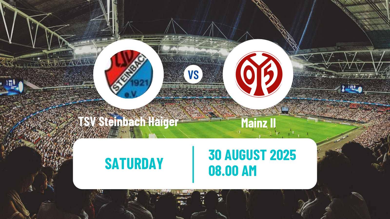 Soccer German Regionalliga Sudwest TSV Steinbach Haiger - Mainz II