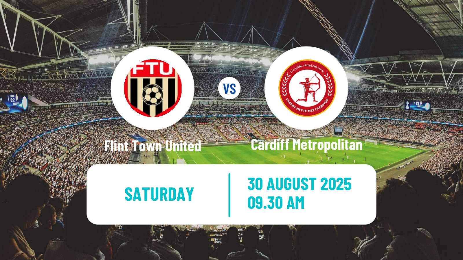 Soccer Welsh Cymru Premier Flint Town United - Cardiff Metropolitan