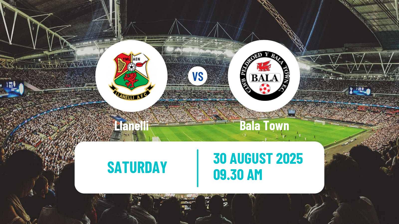 Soccer Welsh Cymru Premier Llanelli - Bala Town