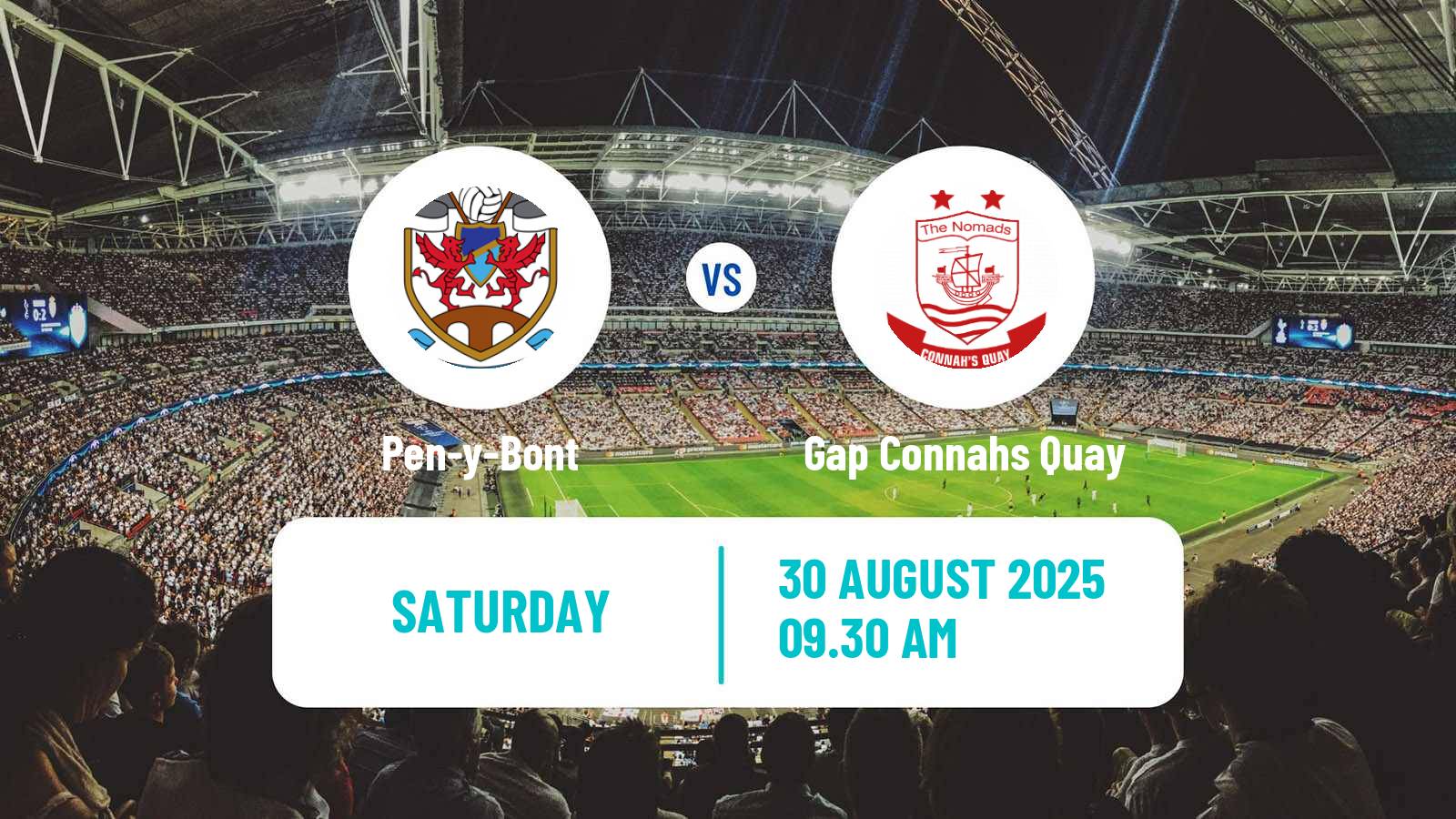 Soccer Welsh Cymru Premier Pen-y-Bont - Gap Connahs Quay