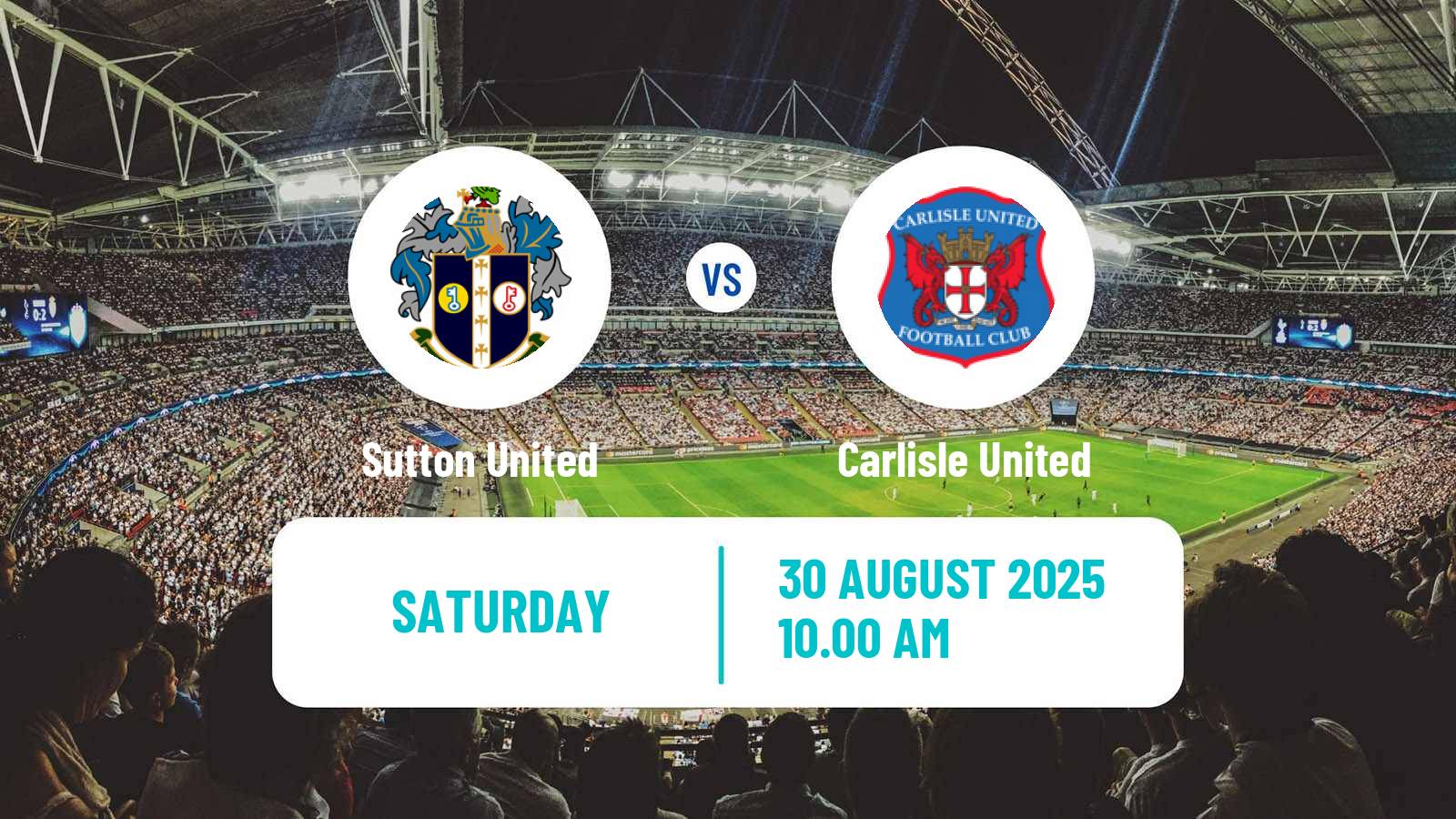 Soccer English National League Sutton United - Carlisle United