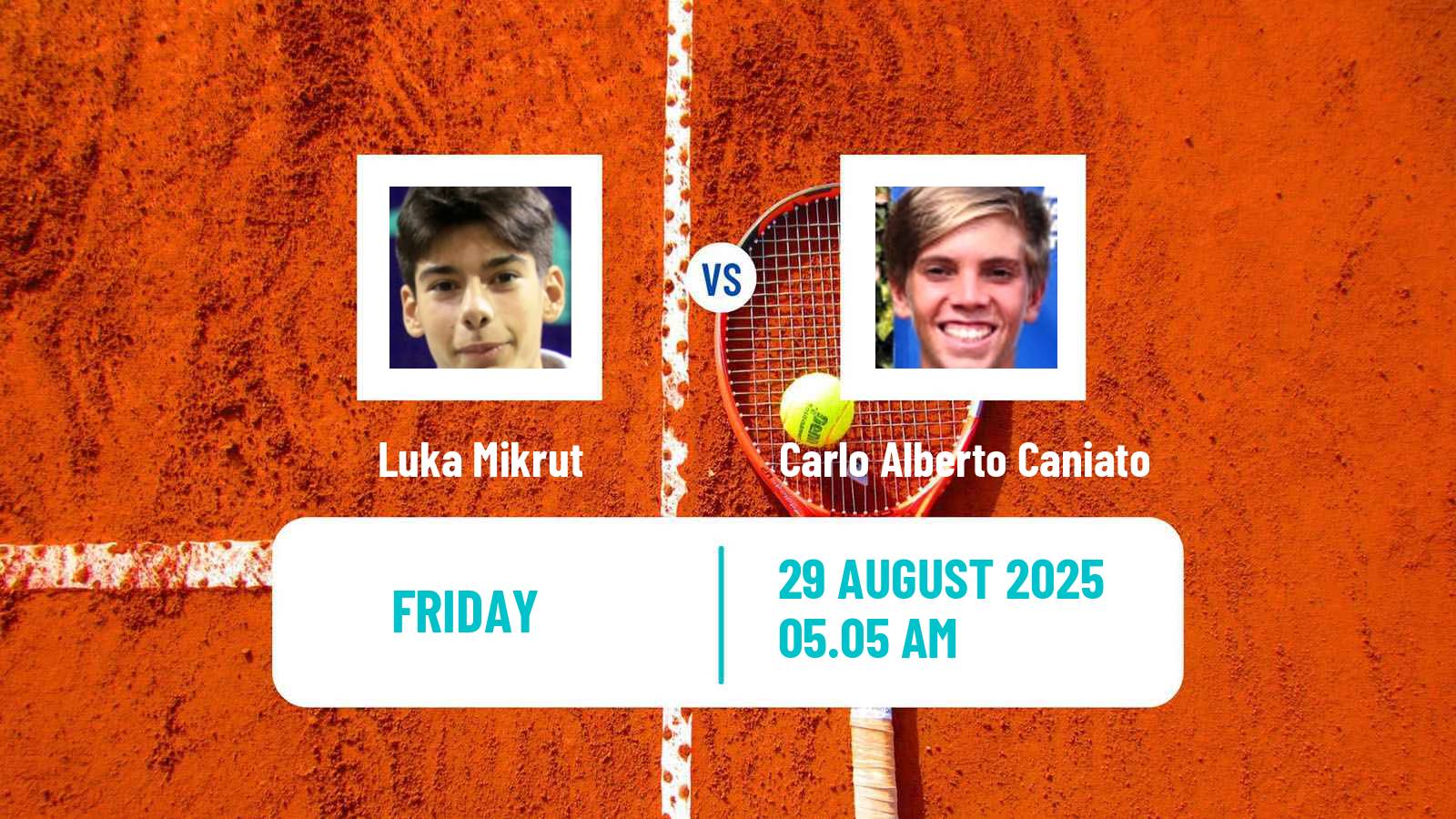 Tennis Como Challenger Men Luka Mikrut - Carlo Alberto Caniato