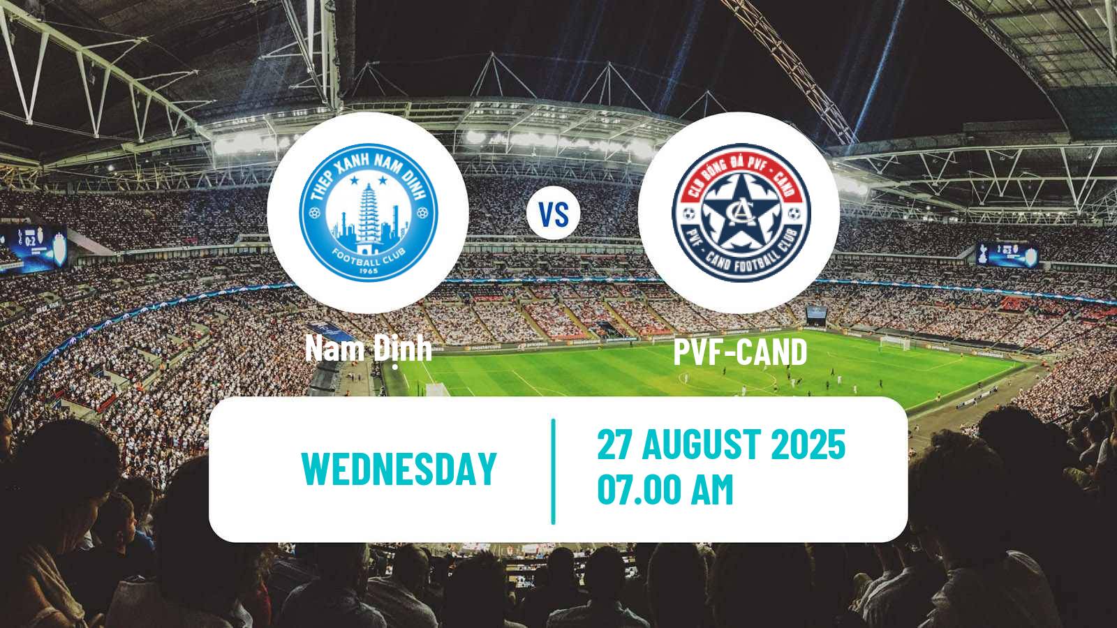 Soccer Vietnamese V League 1 Nam Định - PVF-CAND