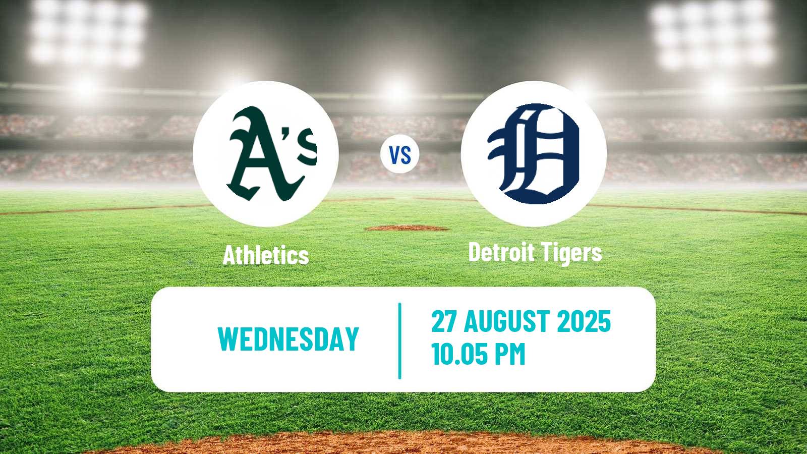 Baseball MLB Athletics - Detroit Tigers
