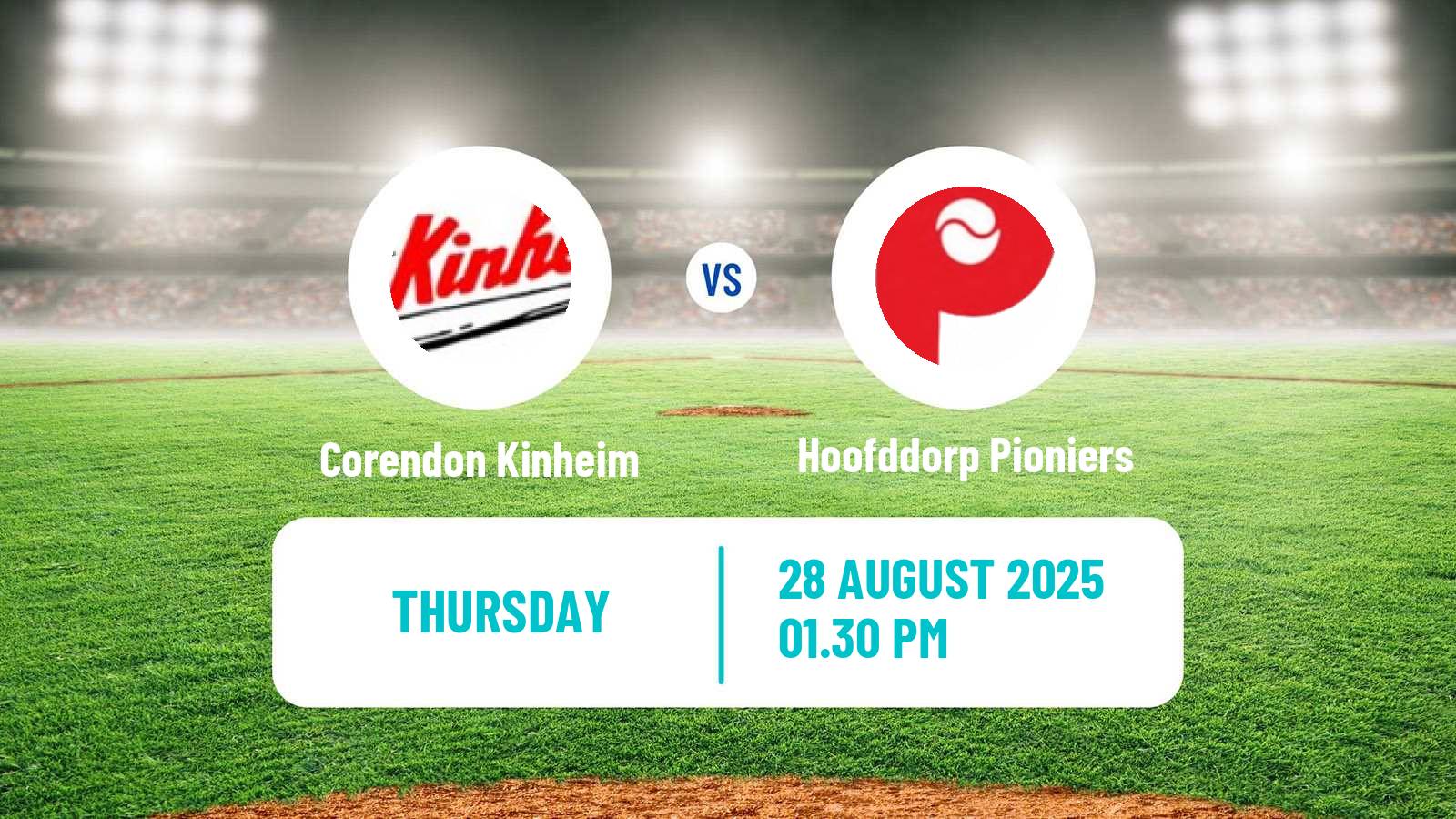 Baseball Dutch Hoofdklasse Baseball Corendon Kinheim - Hoofddorp Pioniers