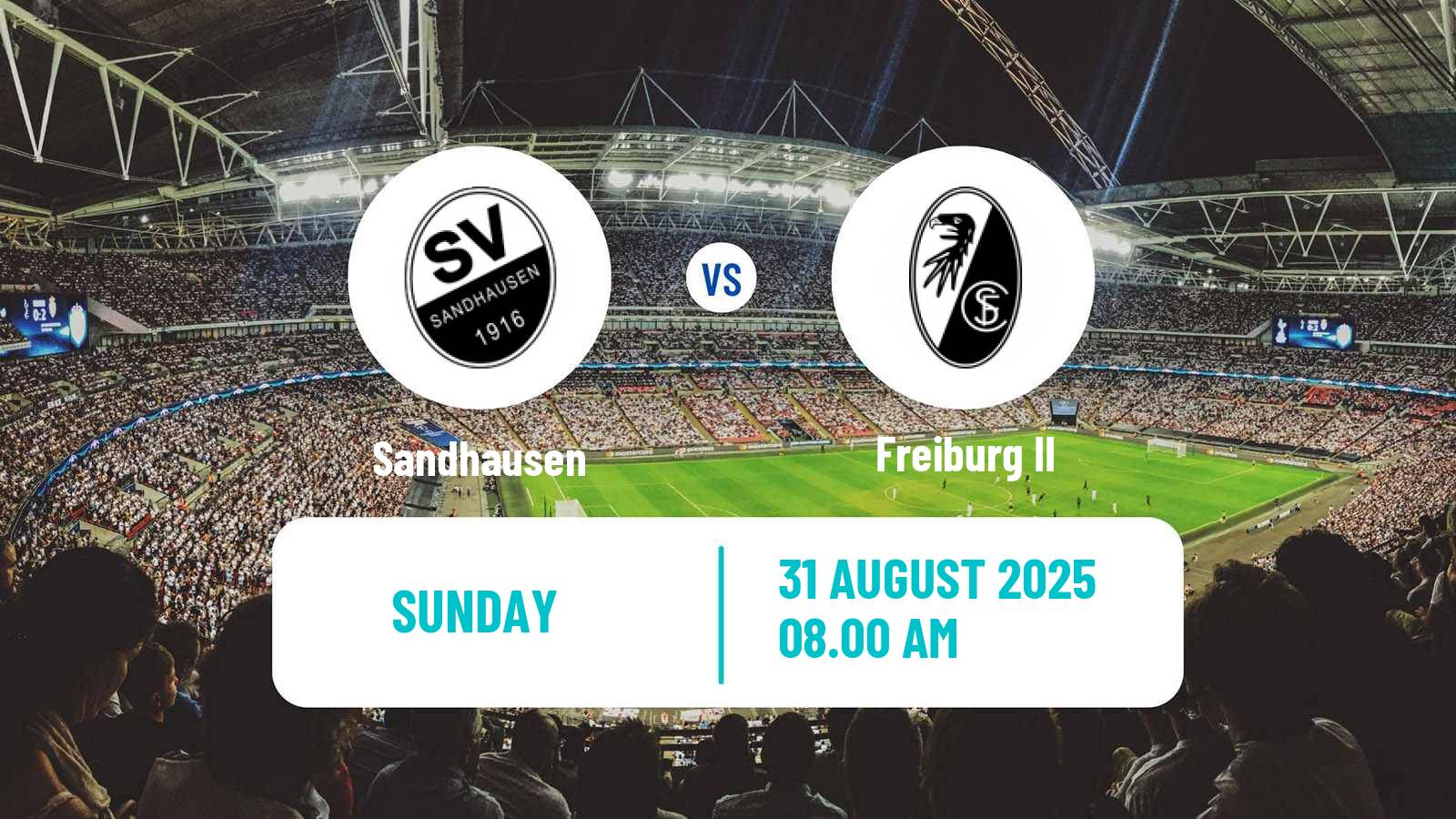 Soccer German Regionalliga Sudwest Sandhausen - Freiburg II