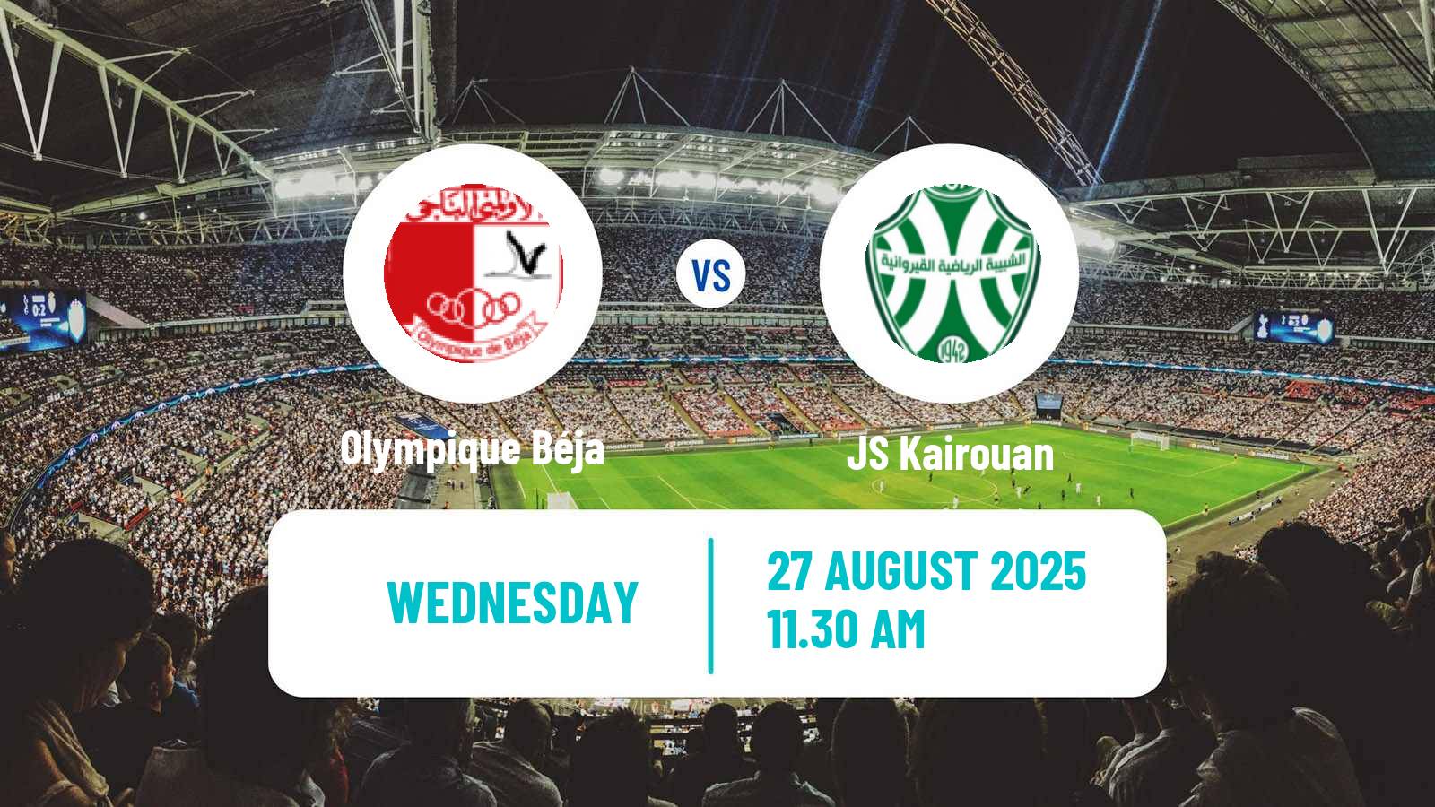Soccer Tunisian Ligue Professionnelle 1 Olympique Béja - JS Kairouan