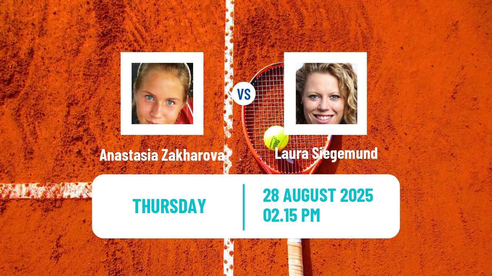 Tennis WTA US Open Anastasia Zakharova - Laura Siegemund