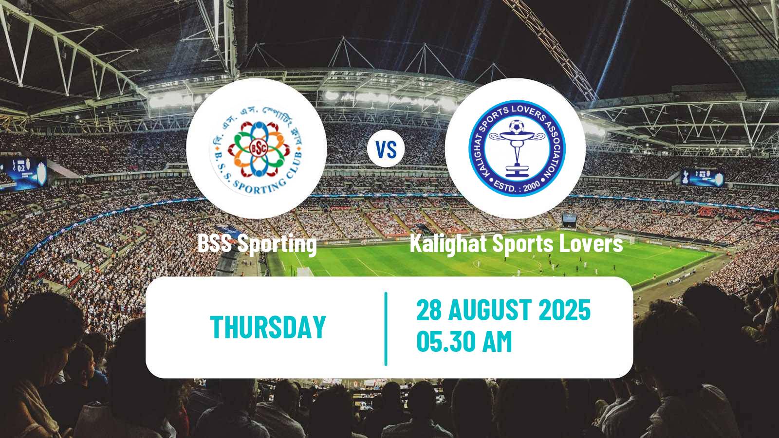 Soccer Calcutta Premier Division BSS Sporting - Kalighat Sports Lovers